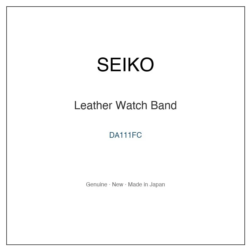 SEIKO DA111FC Leather Watch Band for SSVX108 SSVX108J and More Models