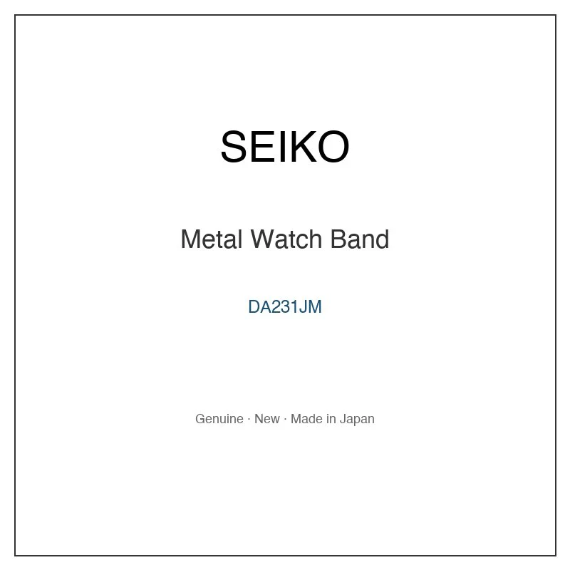 SEIKO DA231JM Metal Watch Band for SSVK127 SSVK127J SSVK129 SSVK129J SSVK131 and More Models