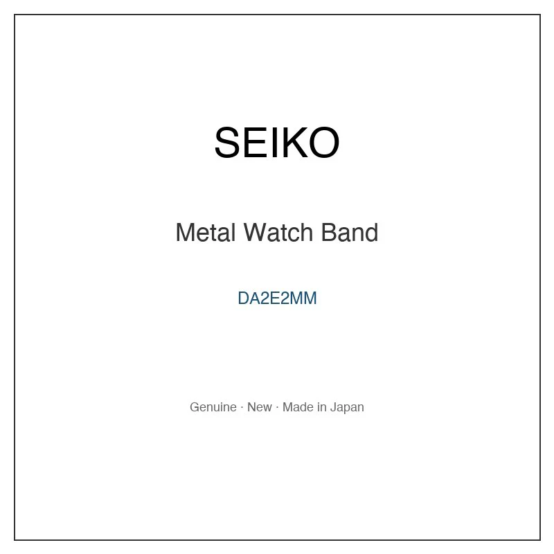 SEIKO DA2E2MM Metal Watch Band for SSVE033 and More Models