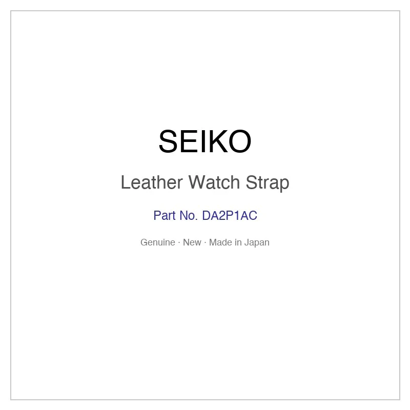 SEIKO DA2P1AC Leather Watch Strap for SWDL202 and More Models