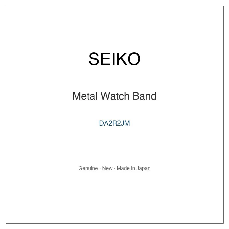 SEIKO DA2R2JM Metal Watch Band for SSVR011 SSVR011J SSVR017 SSVR017J SSVR033 and More Models