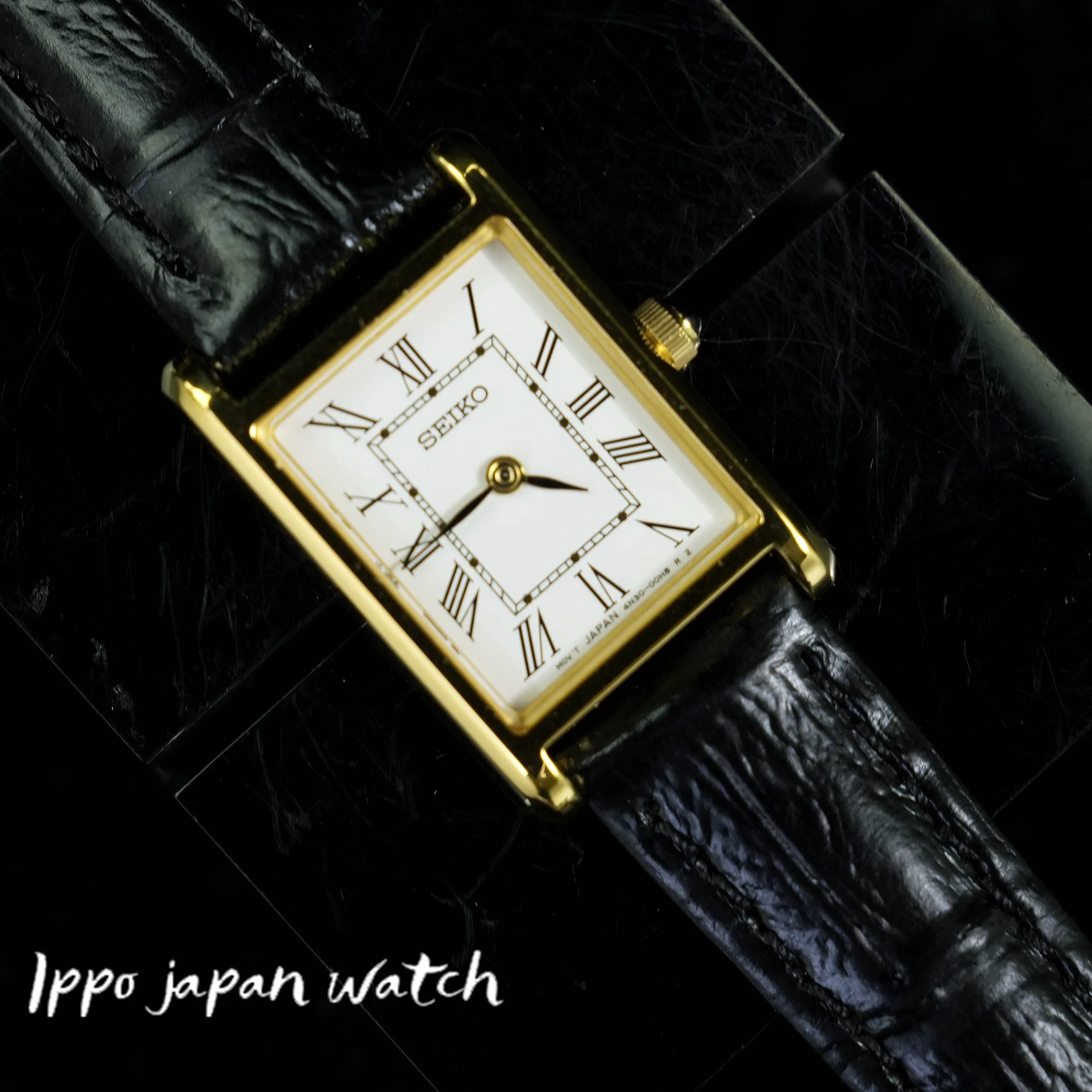 IPPO JAPAN WATCH SWR054 SEIKO Women's Watch with Black Leather Band - Image 2