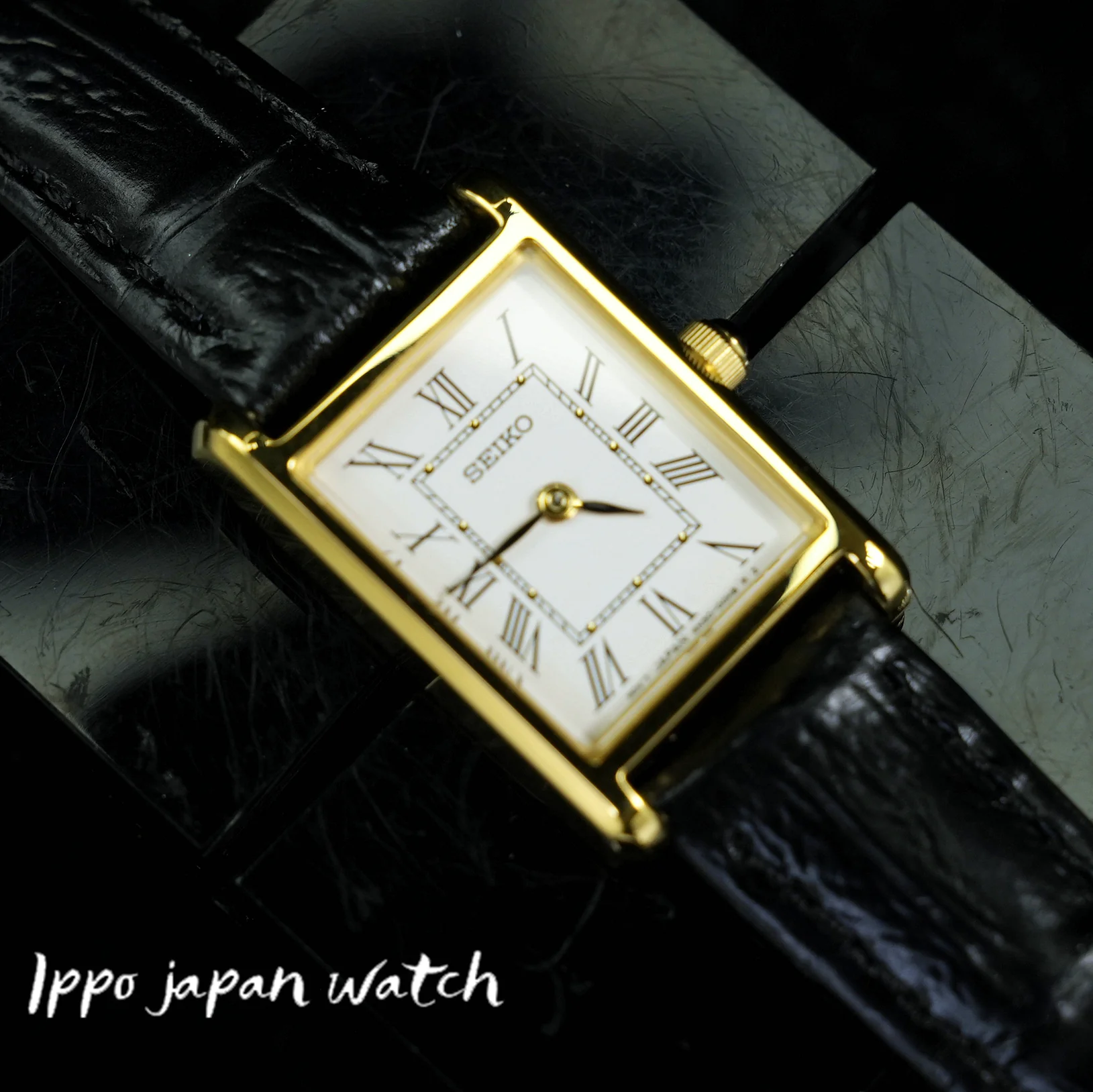 IPPO JAPAN WATCH SWR054 SEIKO Women's Watch with Black Leather Band - Image 4