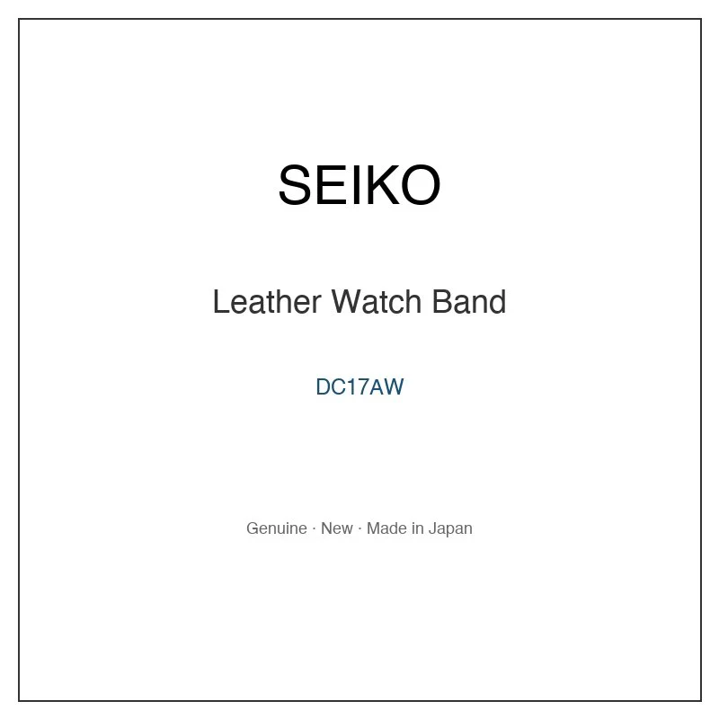 SEIKO DC17AW Leather Watch Band for STGF015 STGF015J and More Models