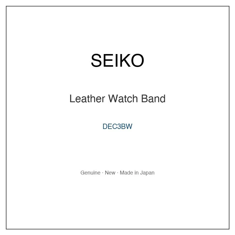 SEIKO DEC3BW Leather Watch Band for SSDA006 and More Models