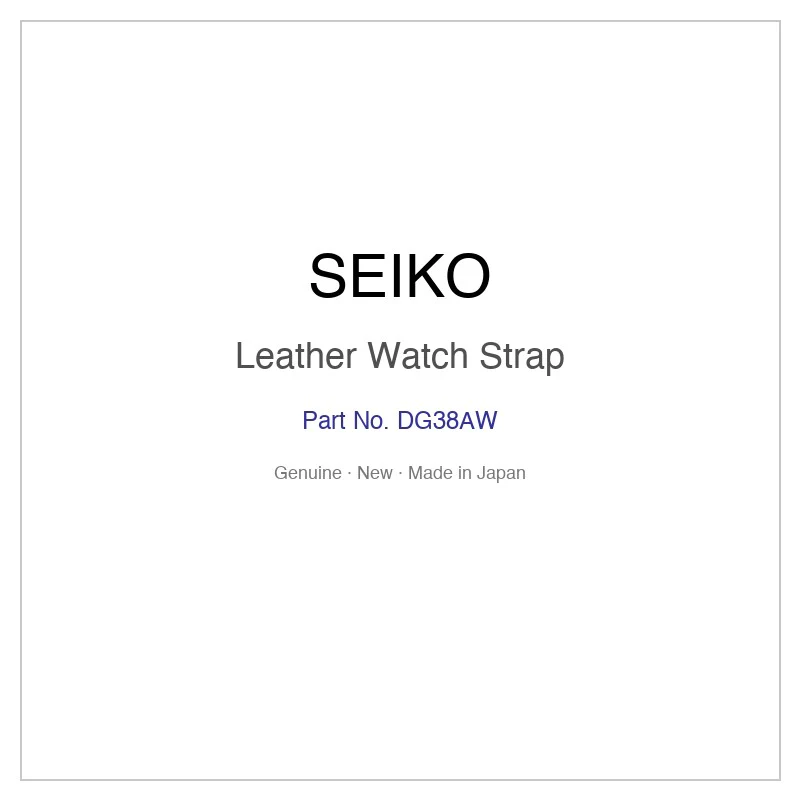 SEIKO DG38AW Leather Watch Strap for SSVC021 SSVC021J and More Models