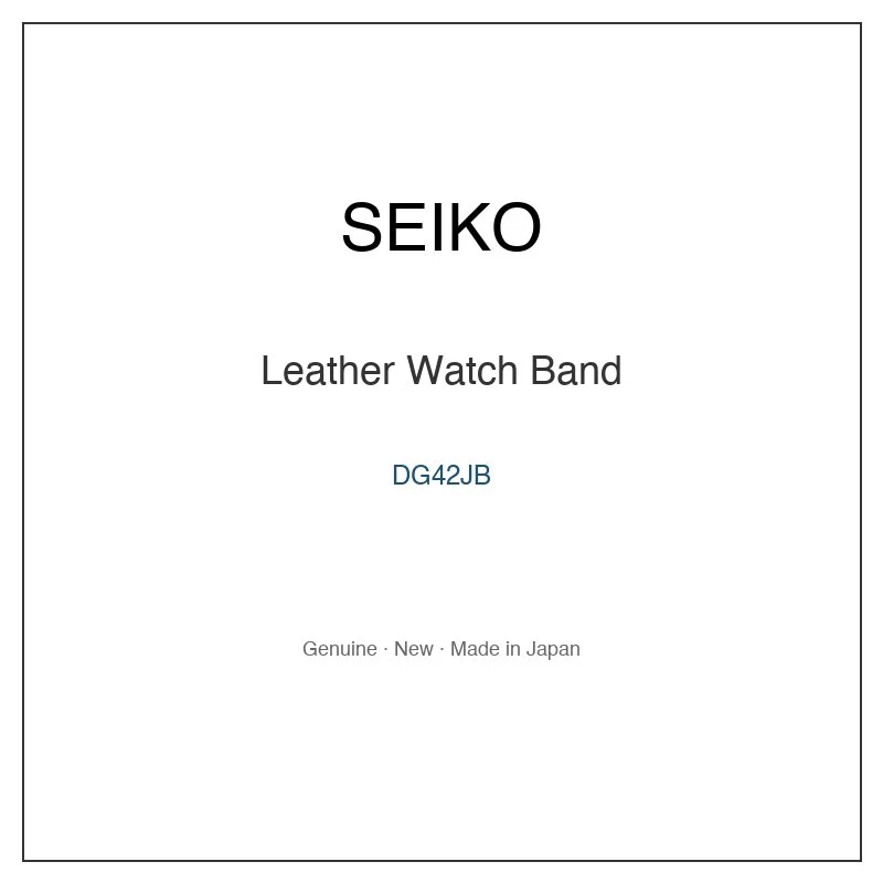 SEIKO DG42JB Leather Watch Band for SBTM047 SBTM099 SZEV015 SZSS002 and More Models