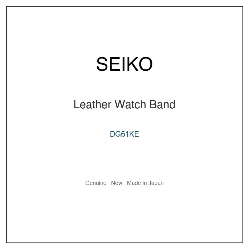SEIKO DG61KE Leather Watch Band for SSDA080 SSDA080J and More Models