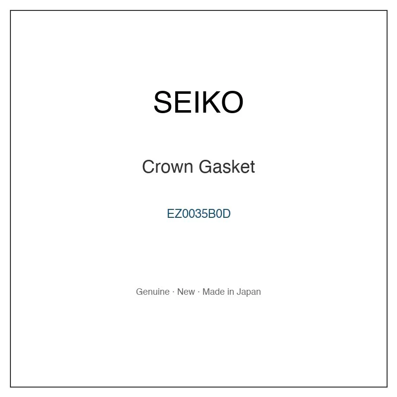 SEIKO EZ0035B0D Crown Gasket for SUJ046P9 SXJT75P1 SXJT77P1 SXJT77P9 SXJT78P1 and More Models