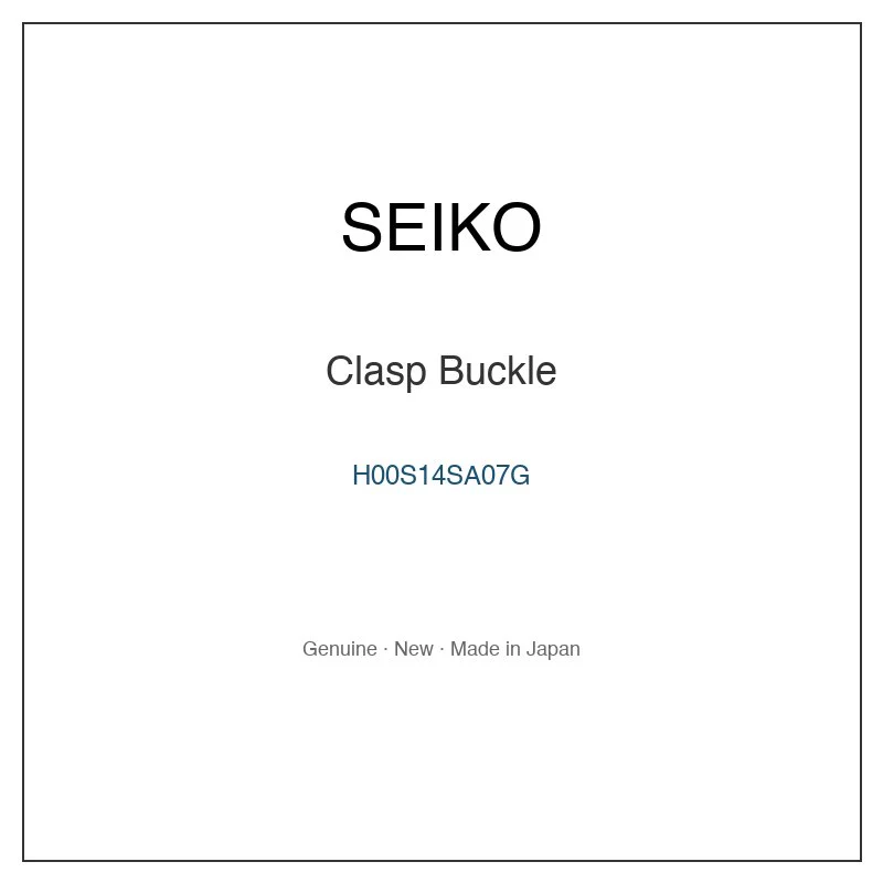 SEIKO H00S14SA07G Clasp Buckle for SBQA001 SBQA001J SBQA003 SDBV001 SDBV003 and More Models