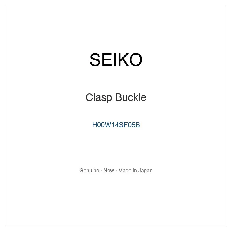 SEIKO H00W14SF05B Clasp Buckle for SARZ010 SNKM99K1 SNKN35K1 SNKN43K1 SRP129J1 and More Models