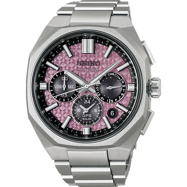 SEIKO HAB006J Limited Edition Solar GPS Dual Time Chronograph Men's Watch with Metal Band