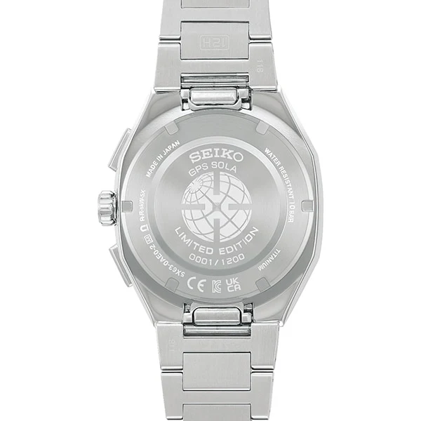 SEIKO HAB006J Limited Edition Solar GPS Dual Time Chronograph Men's Watch with Metal Band - Image 3