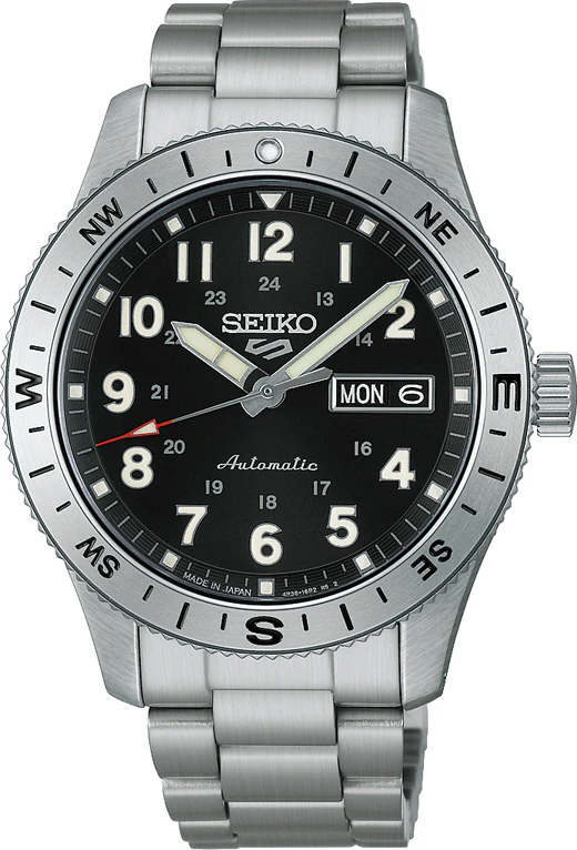SEIKO HDB006J Mechanical Automatic Hand-Winding 5 Sports Black Stainless Steel Water-Resistant