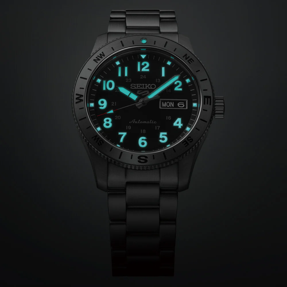 SEIKO HDB006J Mechanical Automatic Hand-Winding 5 Sports Black Stainless Steel Water-Resistant - Image 2