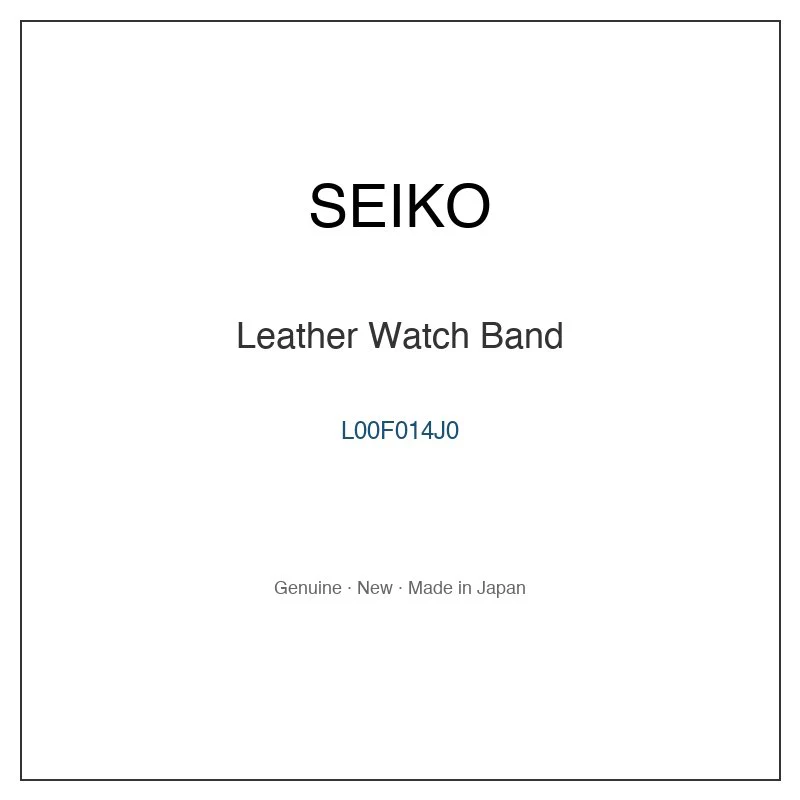 SEIKO L00F014J0 Leather Watch Band for SKA569P2 SSB097P1 SSB097PC SSB172P1 and More Models