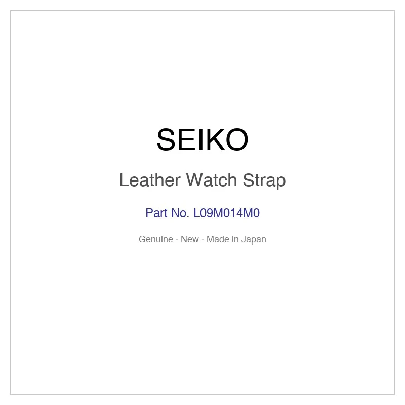 SEIKO L09M014M0 Leather Watch Strap for SBTM261 and More Models