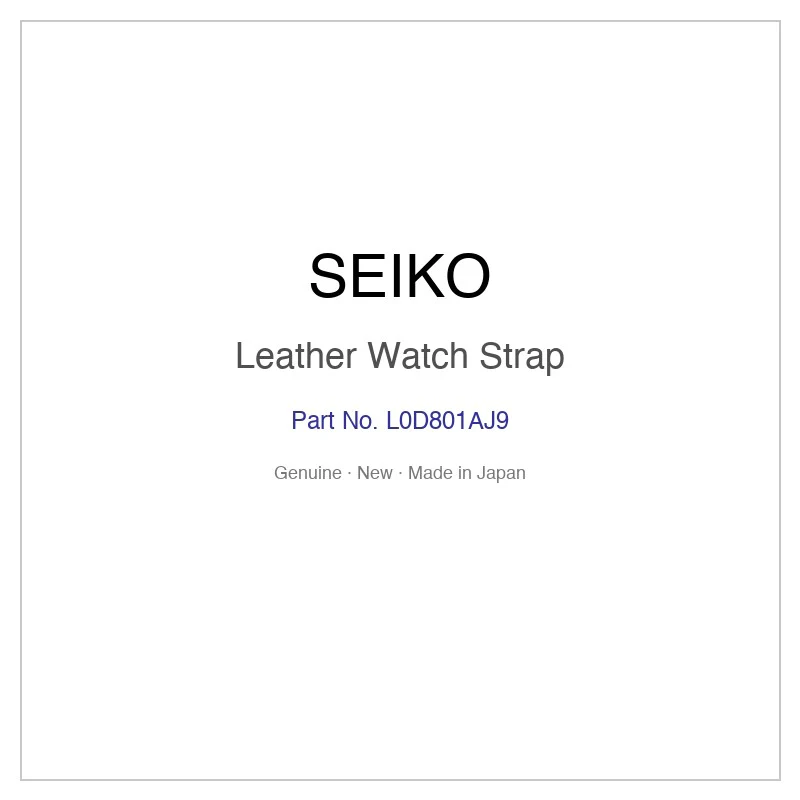 SEIKO L0D801AJ9 Leather Watch Strap for SSVV052 and More Models