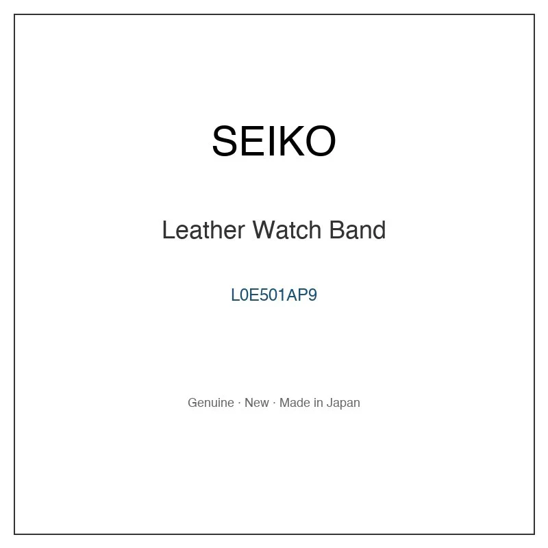 SEIKO L0E501AP9 Leather Watch Band for SARW052 and More Models