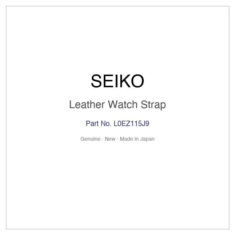 SEIKO L0EZ115J9 Leather Watch Strap for SWCW112 and More Models