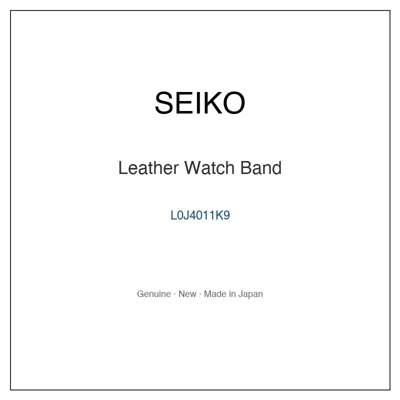 SEIKO L0J4011K9 Leather Watch Band for SSQW040 and More Models
