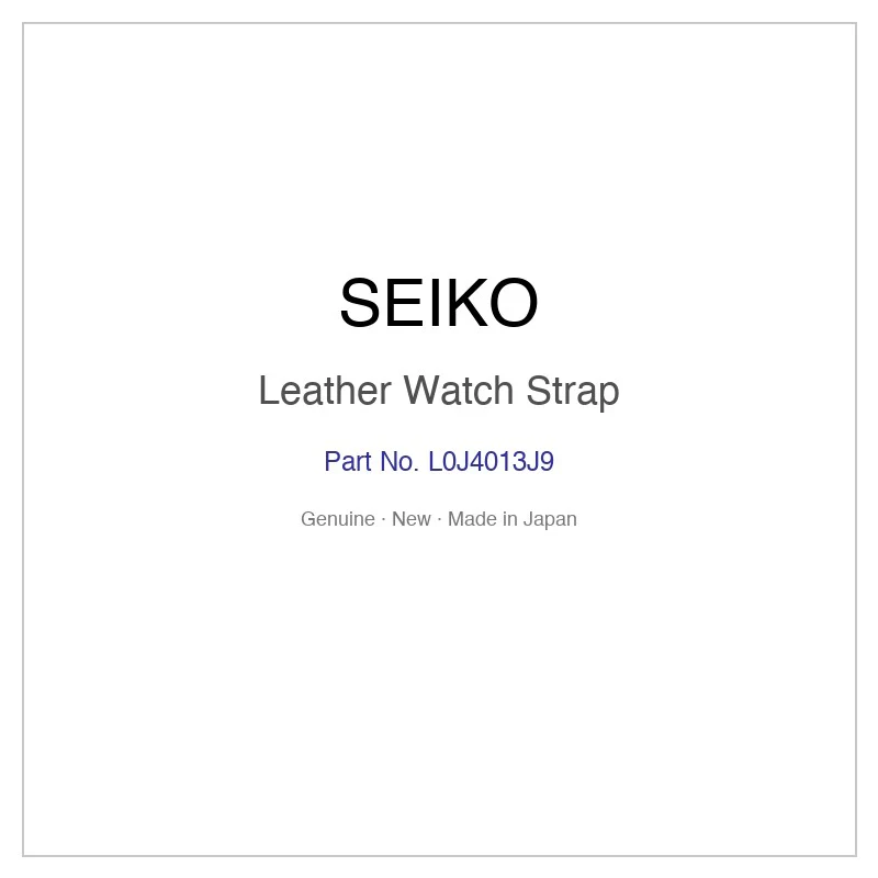 SEIKO L0J4013J9 Leather Watch Strap for SSVW175 SSVW175J and More Models