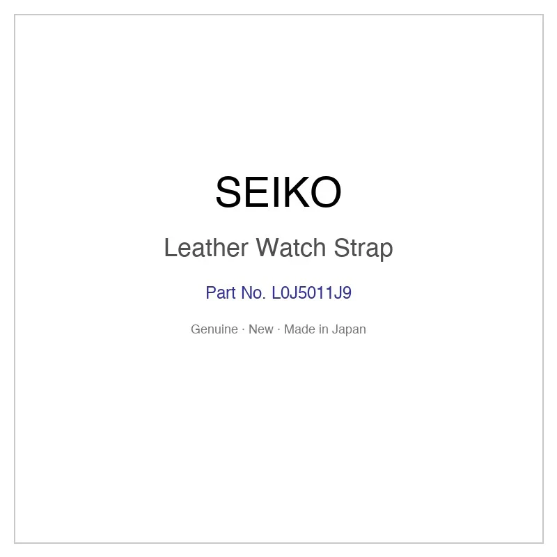 SEIKO L0J5011J9 Leather Watch Strap for SSVW142 and More Models