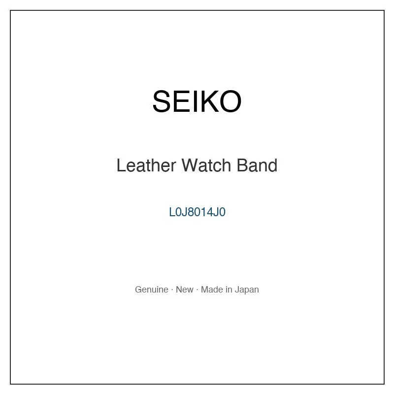 SEIKO L0J8014J0 Leather Watch Band for SCXP125 SCXP125J and More Models