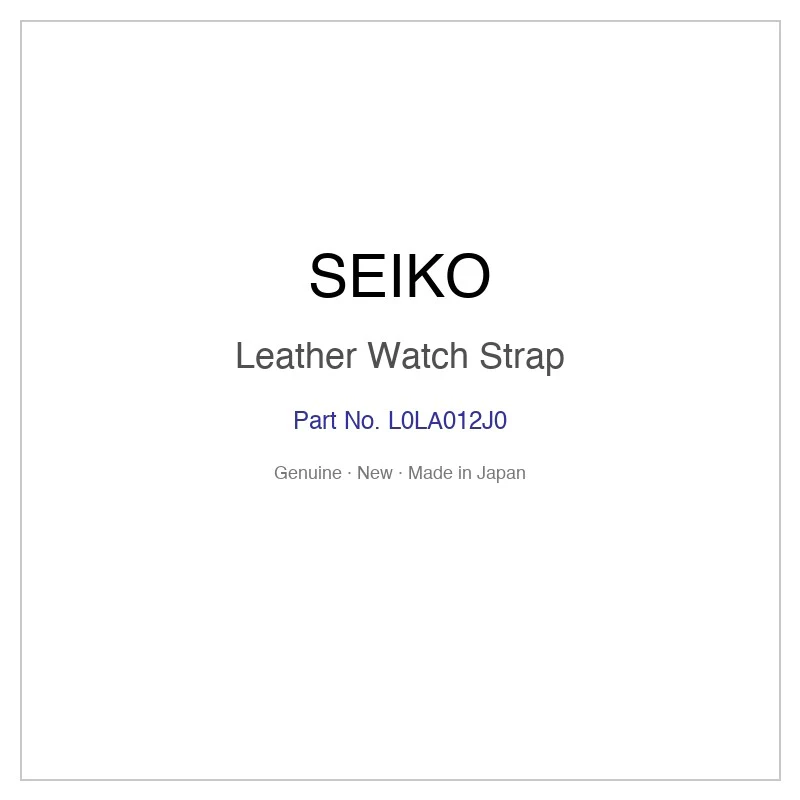 SEIKO L0LA012J0 Leather Watch Strap for SARX067 SPB115J1 SPB163J1 SARW057 and More Models