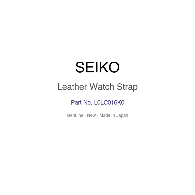 SEIKO L0LC016K0 Leather Watch Strap for SBSA036 and More Models