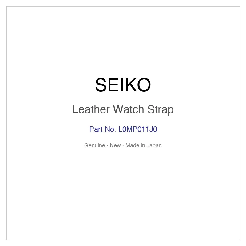 SEIKO L0MP011J0 Leather Watch Strap for SBXY00C and More Models