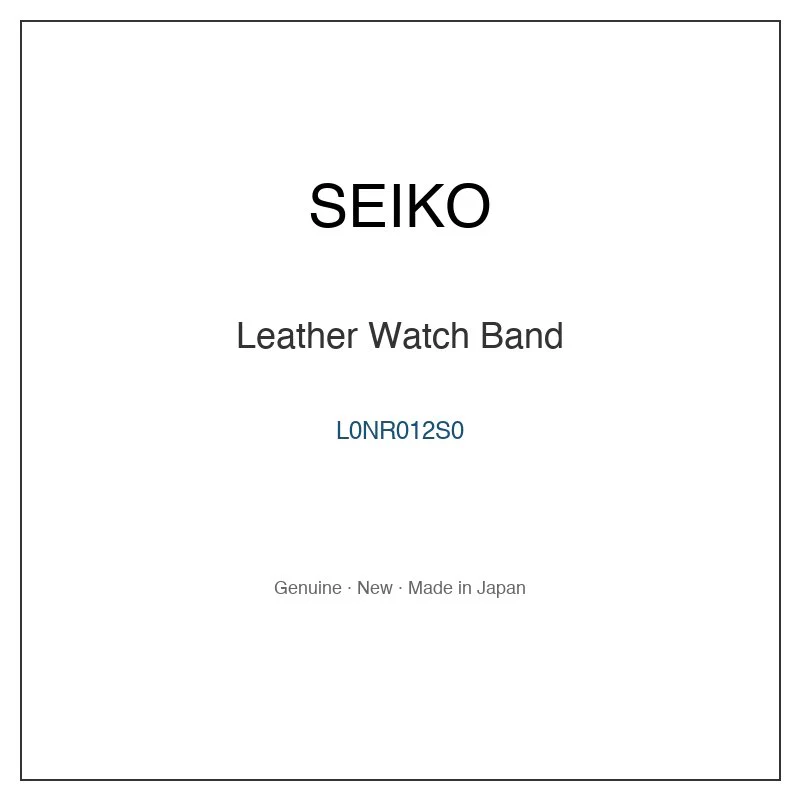 SEIKO L0NR012S0 Leather Watch Band for SSVW202 and More Models