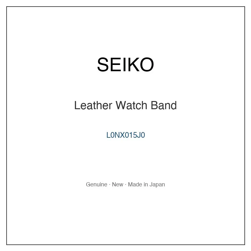 SEIKO L0NX015J0 Leather Watch Band for SSEH013 and More Models