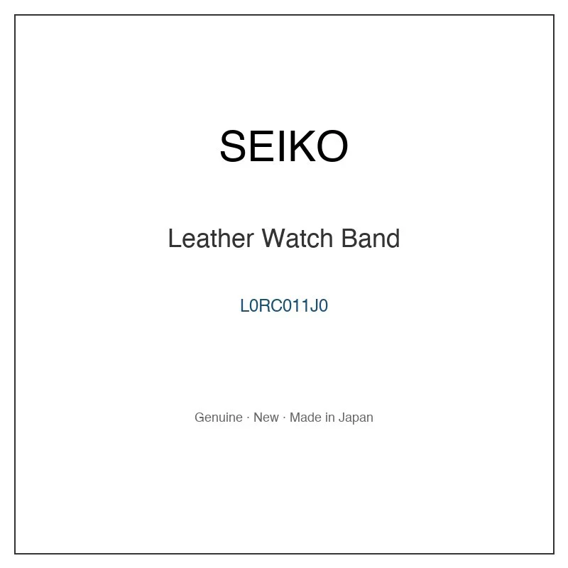 SEIKO L0RC011J0 Leather Watch Band for SSEH025 and More Models