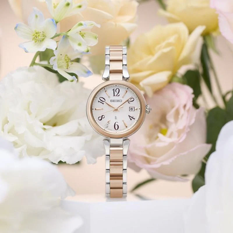 Seiko Lukia SSQW086/SSQW086J Titanium Solar Eco-Drive Radio Ladies Watch - Image 4