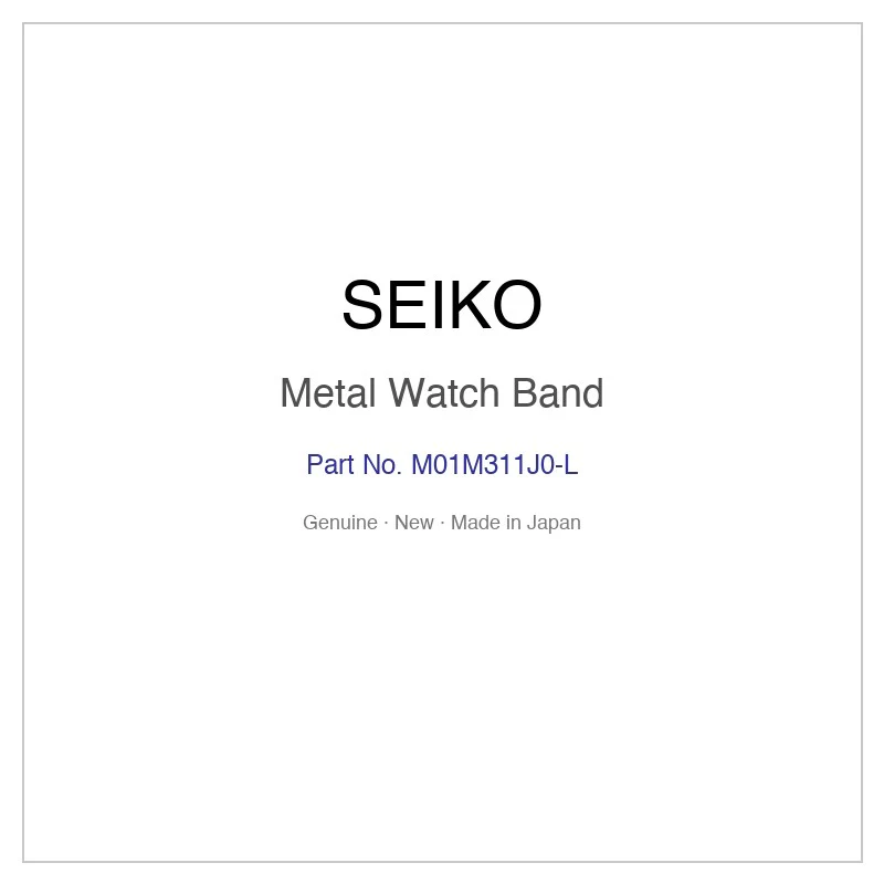 SEIKO M01M311J0-L Metal Watch Band for SNDC81P1 and More Models
