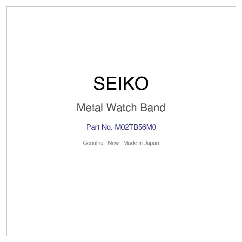 SEIKO M02TB56M0 Metal Watch Band for SBPJ015 SBPJ015J SBPJ017 SBPJ017J SBPJ019 and More Models