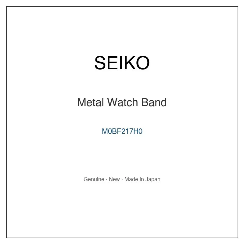 SEIKO M0BF217H0 Metal Watch Band for SBTM203 SBTM205 SBTM206 and More Models