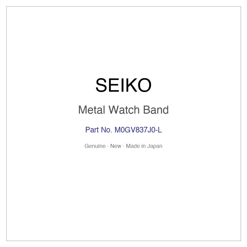 SEIKO M0GV837J0-L Metal Watch Band for SNDD95P1 and More Models