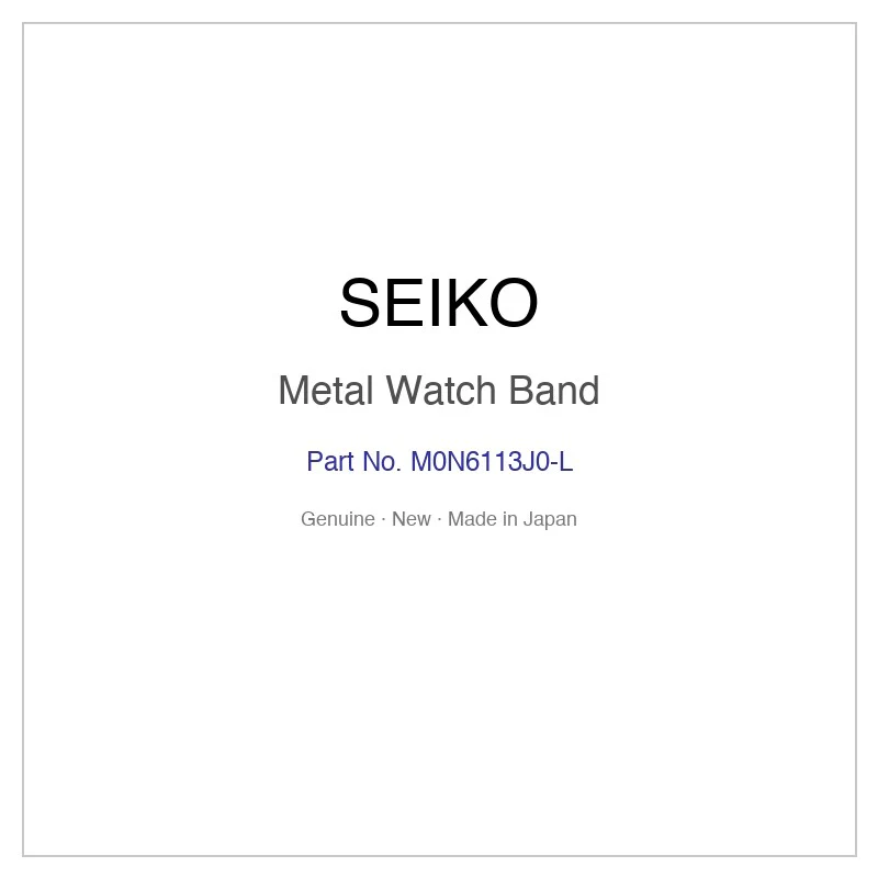 SEIKO M0N6113J0-L Metal Watch Band for SARZ003 SARZ005 SARZ005J SRP151J1 SRP151K1 and More Models