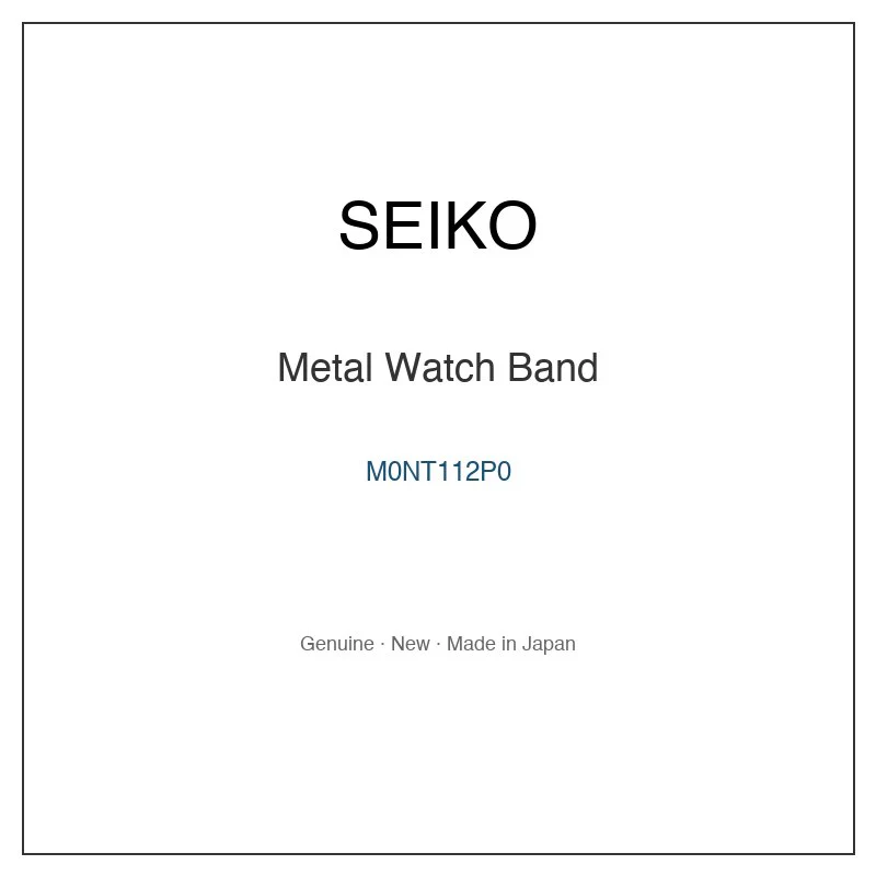 SEIKO M0NT112P0 Metal Watch Band for SUP886J1 SUP886JC SWFA082 and More Models