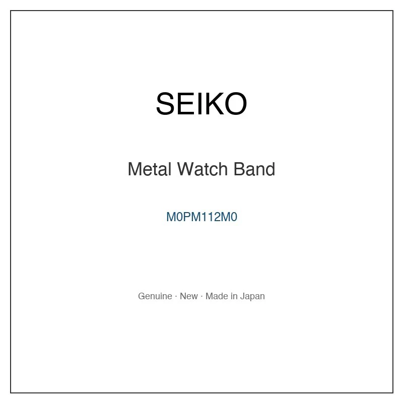 SEIKO M0PM112M0 Metal Watch Band for STPR041 STPR043 STPR057 STPR057J SUP145J1 and More Models