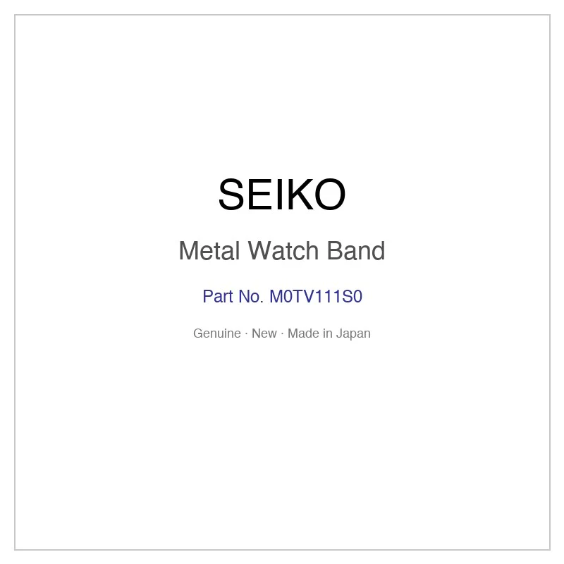 SEIKO M0TV111S0 Metal Watch Band for SWCW040 and More Models