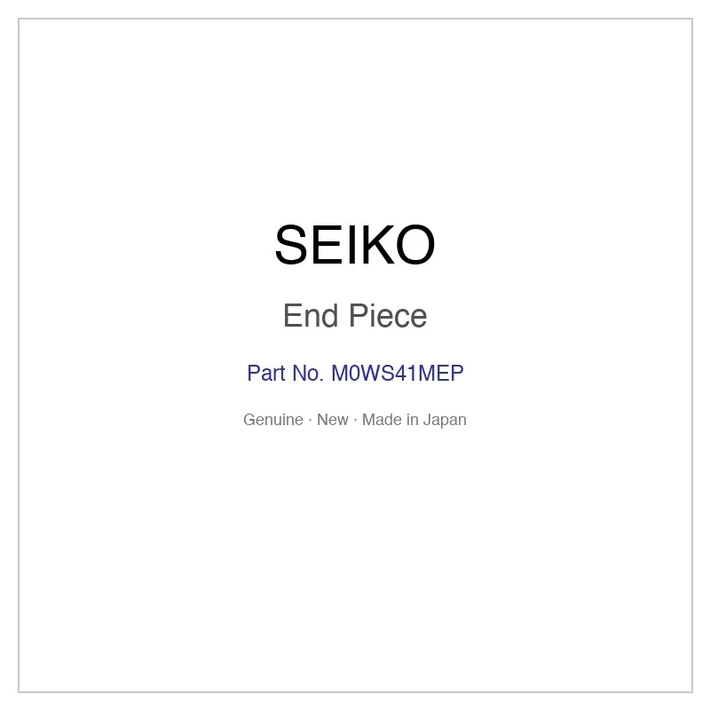 SEIKO M0WS41MEP End Piece for SCVE035 SCVE037 and More Models