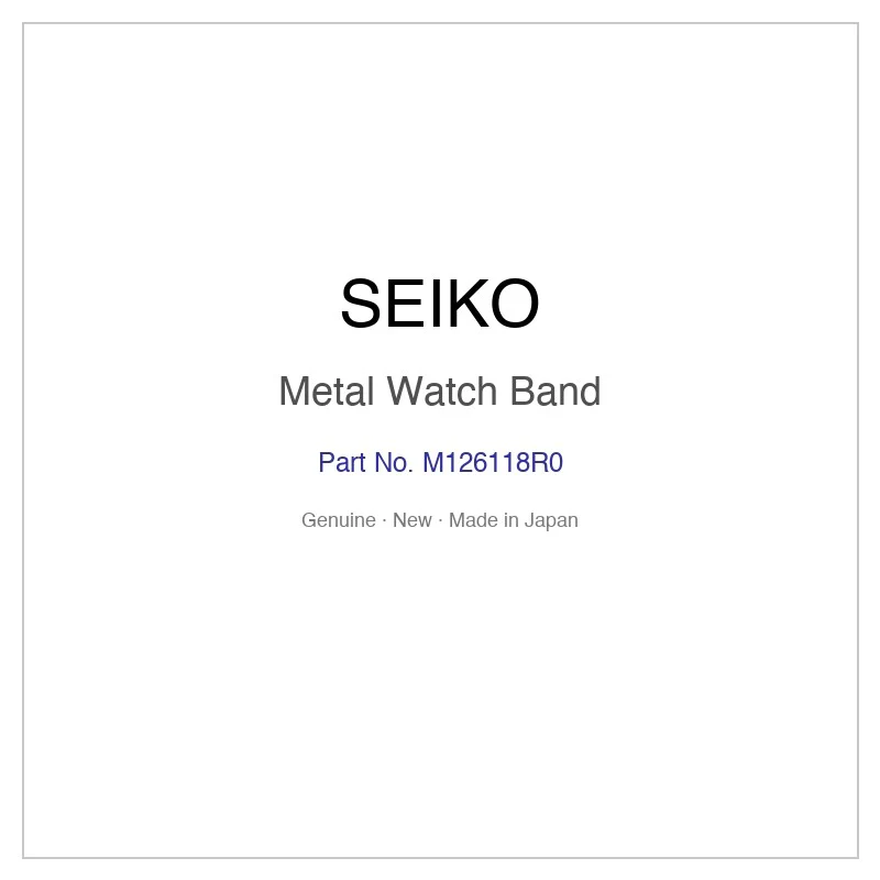 SEIKO M126118R0 Metal Watch Band for SRP850J1 SRP850JC SSA806J1 SSA814J1 SSA818J1 and More Models