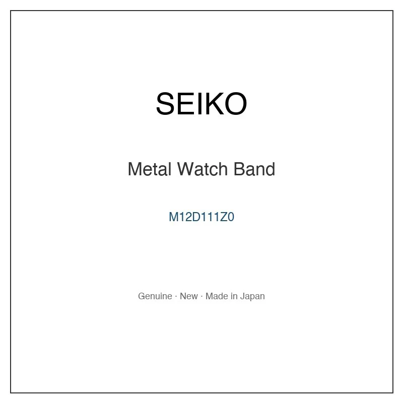 SEIKO M12D111Z0 Metal Watch Band for SSVW242 SSVW242J and More Models