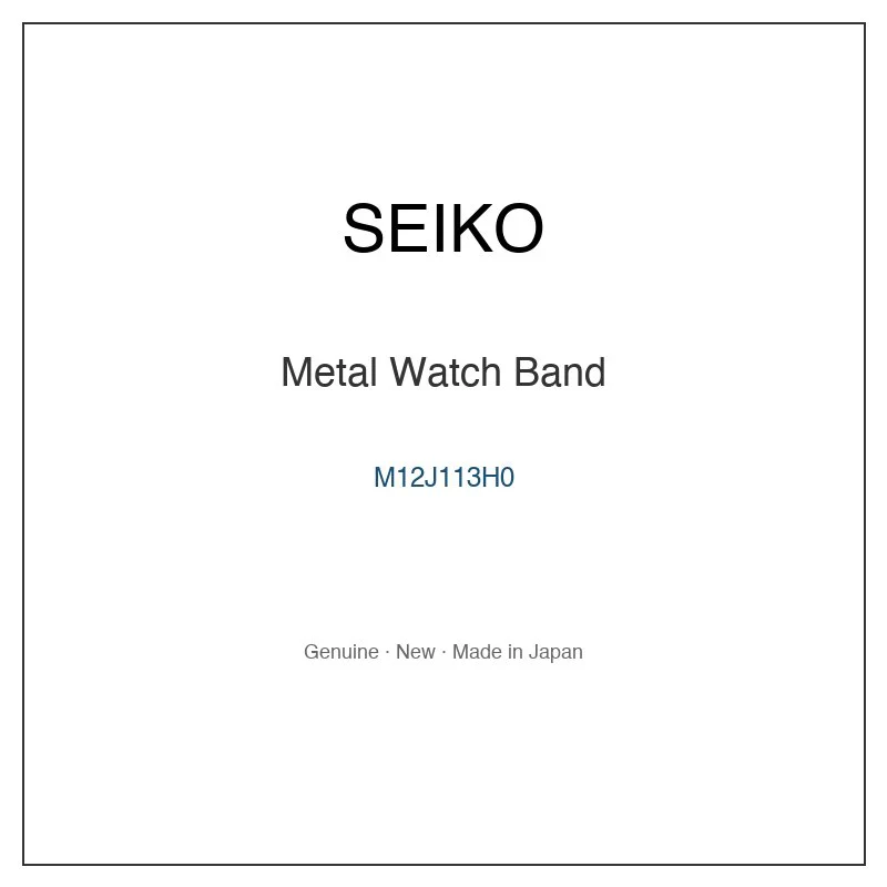 SEIKO M12J113H0 Metal Watch Band for SBEJ015 SPB411J1 SPB411JC and More Models