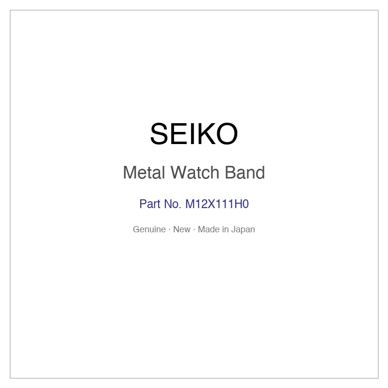 SEIKO M12X111H0 Metal Watch Band for SBXC151 SBXC153 SBXC157 SSH151J1 SSH151JC and More Models