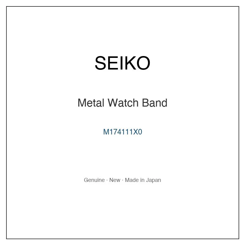 SEIKO M174111X0 Metal Watch Band for SADZ202 SADZ204 and More Models