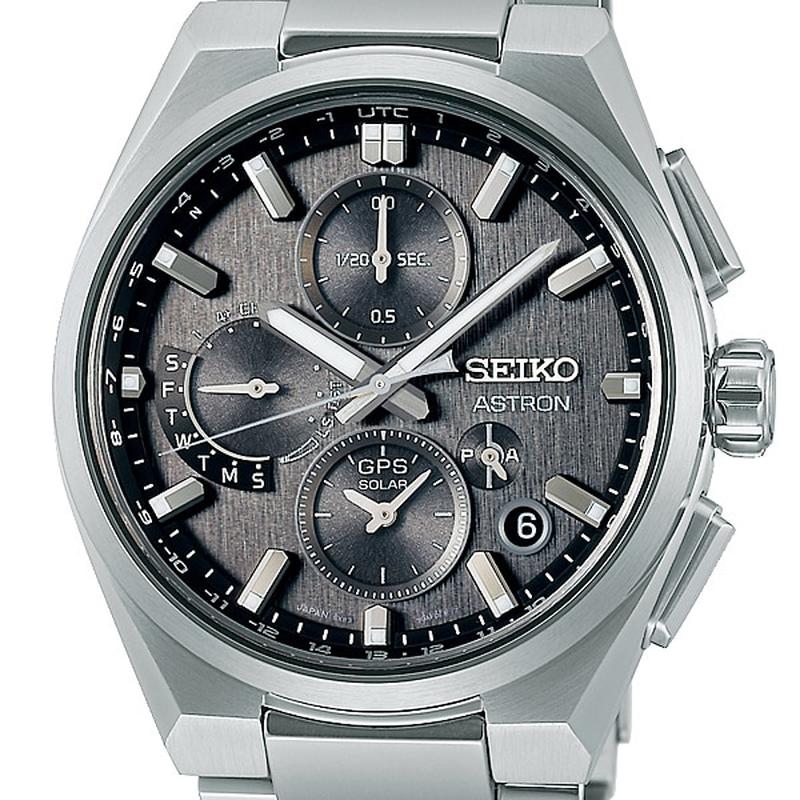 Seiko Men's ASTRON NEXTER Solar GPS Satellite Wave-Correction Dual Time Chronograph with Metal Band SBXC163/SSH163J1 - Image 2